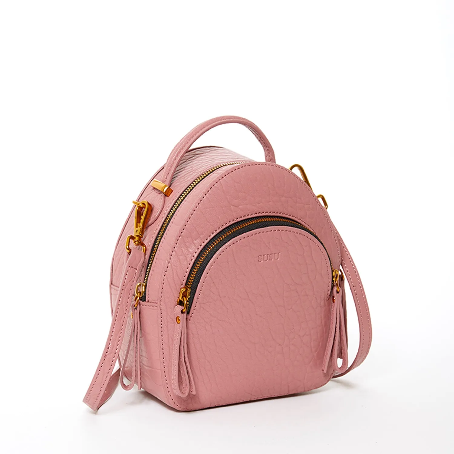 Amanda Dusty Pink Convertible Backpack Purse