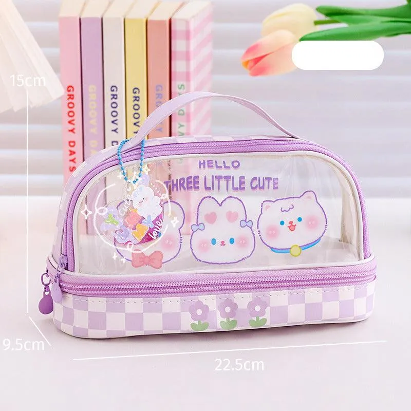 Cartoon Large Capacity Pencil Case