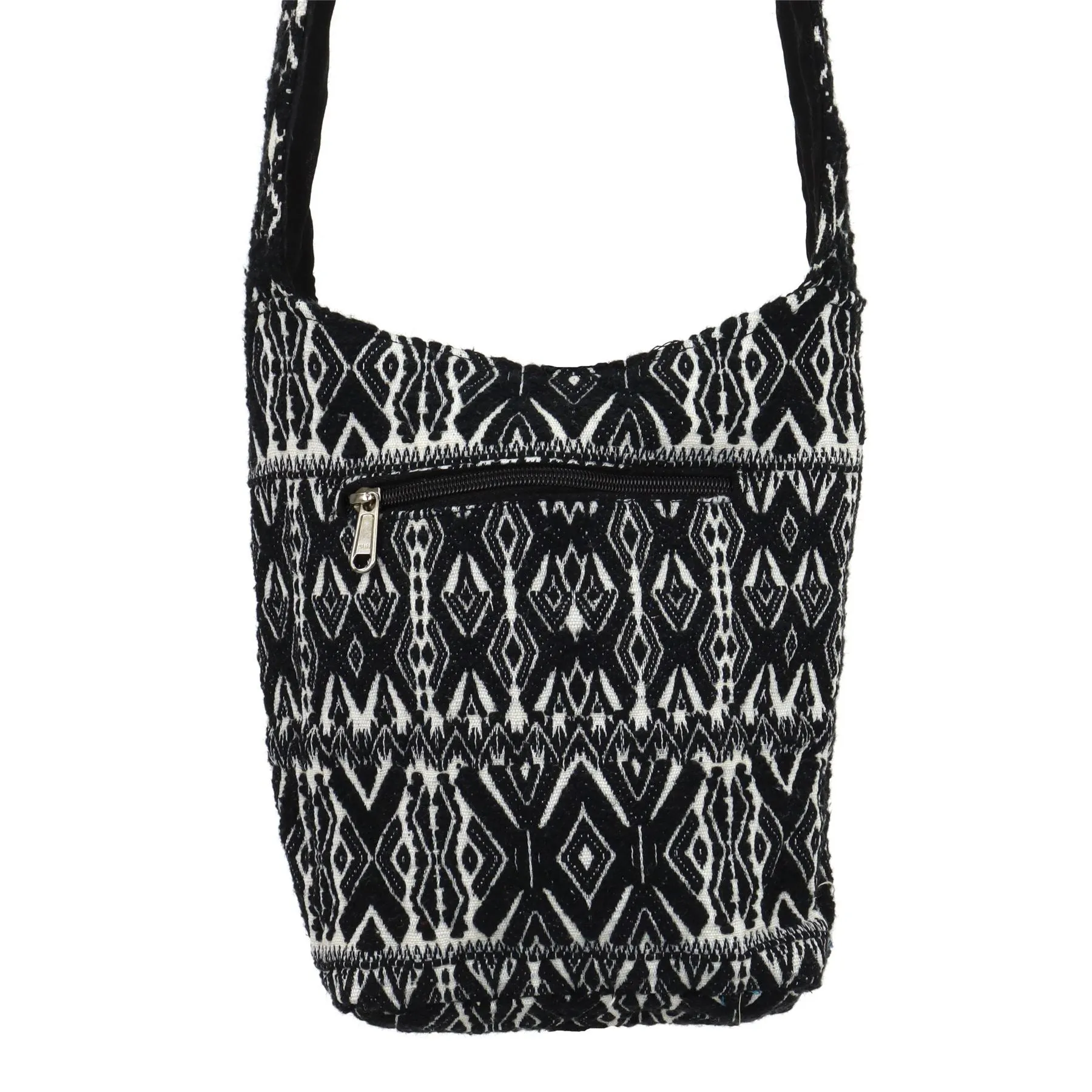 Cotton Canvas Sling Shoulder Bag - Black X 2