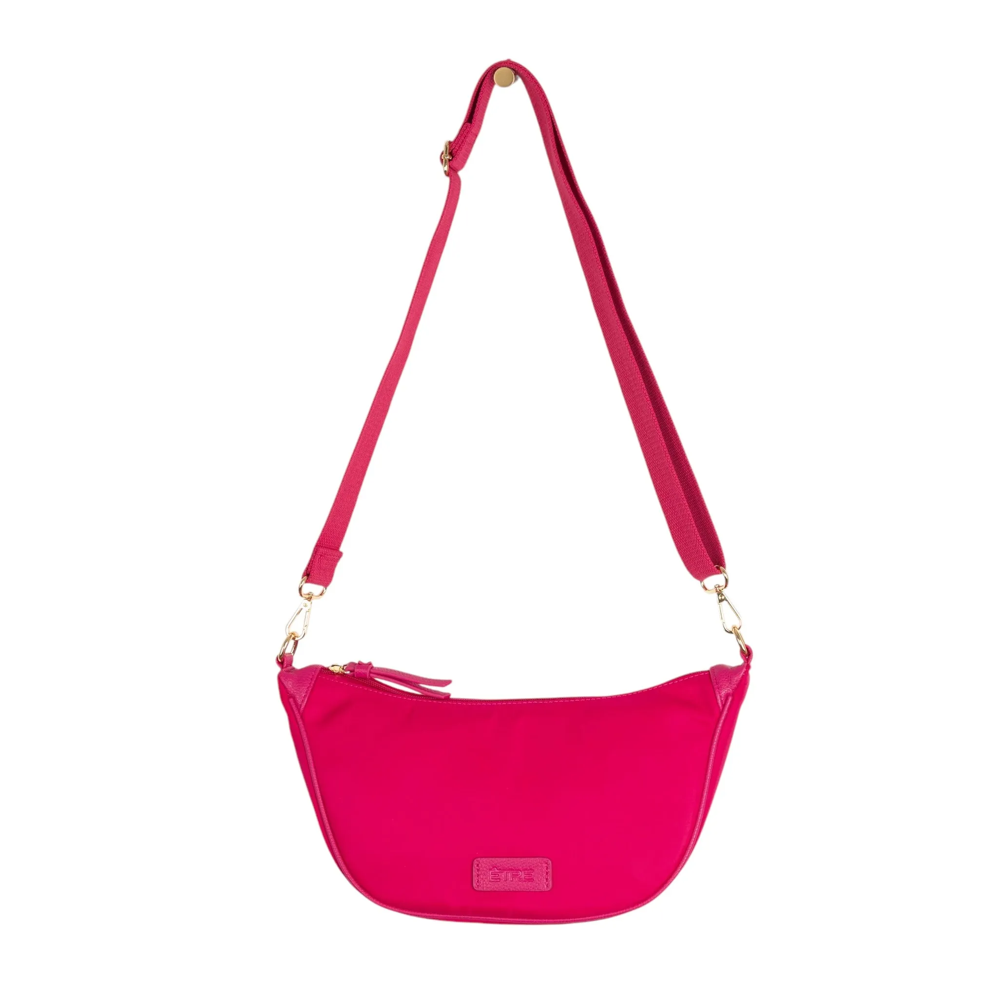 Etre Quinn Nylon Half Moon Crossbody Bag Pink