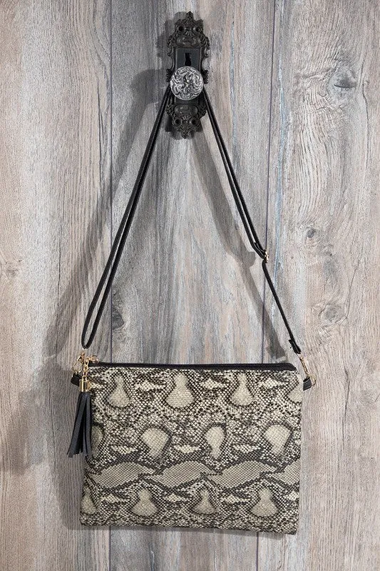 Faux snake skin Crossbody bag shoulder bag clutch