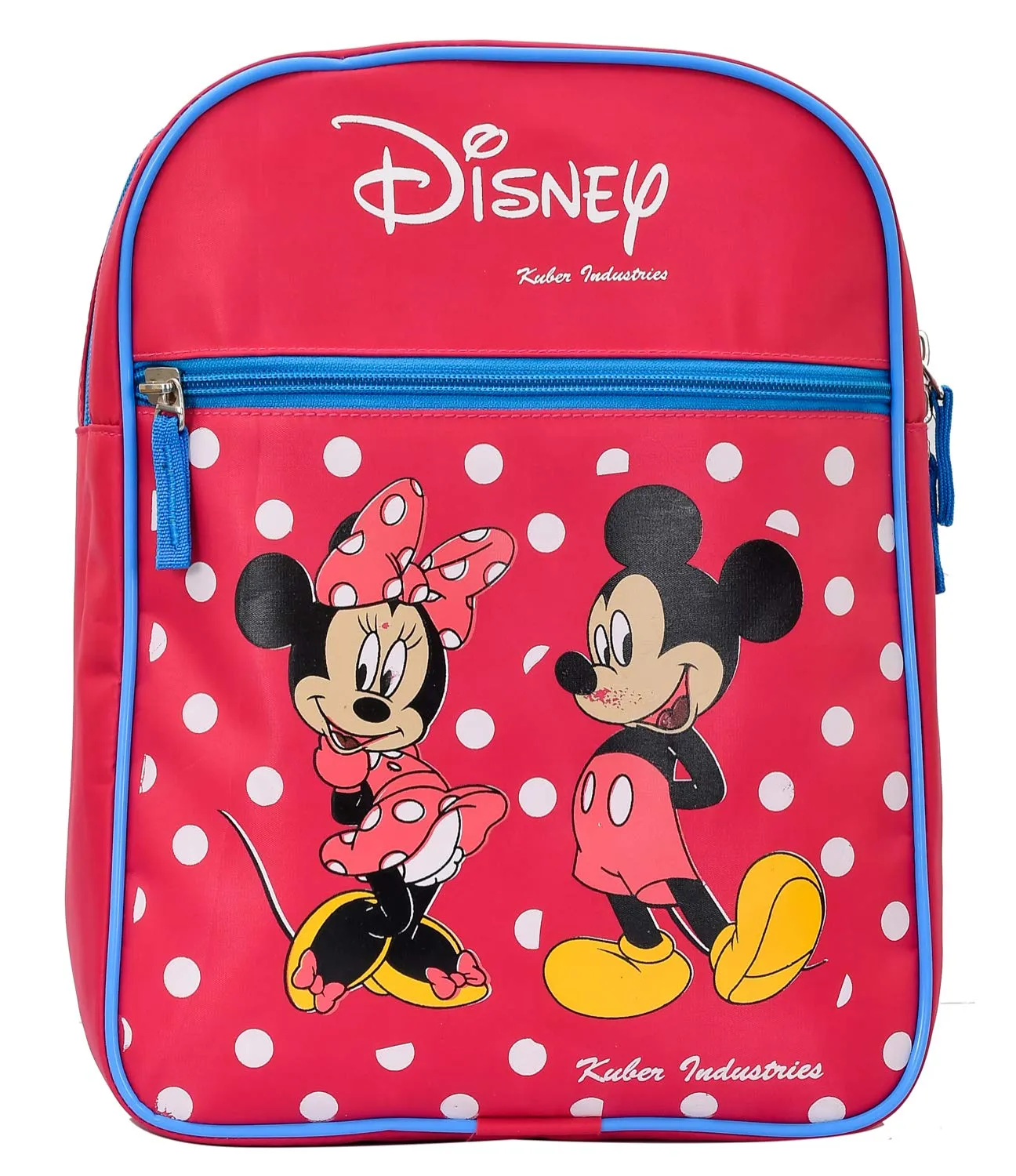 Fun Homes Disney Mickey Minnie Mouse Print 13 Inch Waterproof Soft Polyster School Bag,Backpack for Kids, Pink