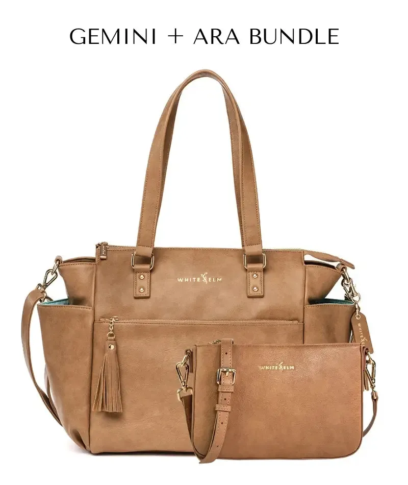 Gemini Convertible Backpack - Almond