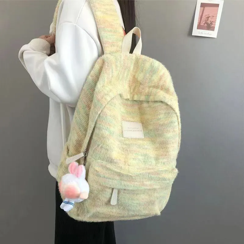 Gradient Color Schoolbag Female Ins Japanese Fresh Good-looking Junior and Senior High School Students All-Match Backpack College Students' Backpack