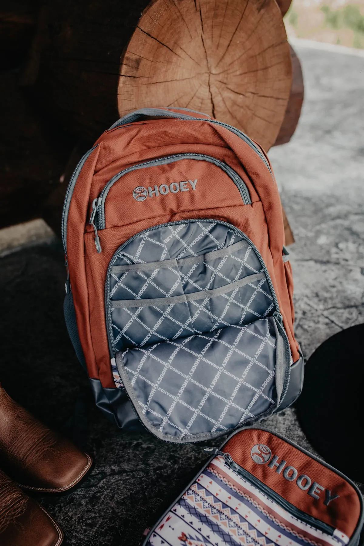 Hooey "Ox" Rust & Cream Aztec Backpack