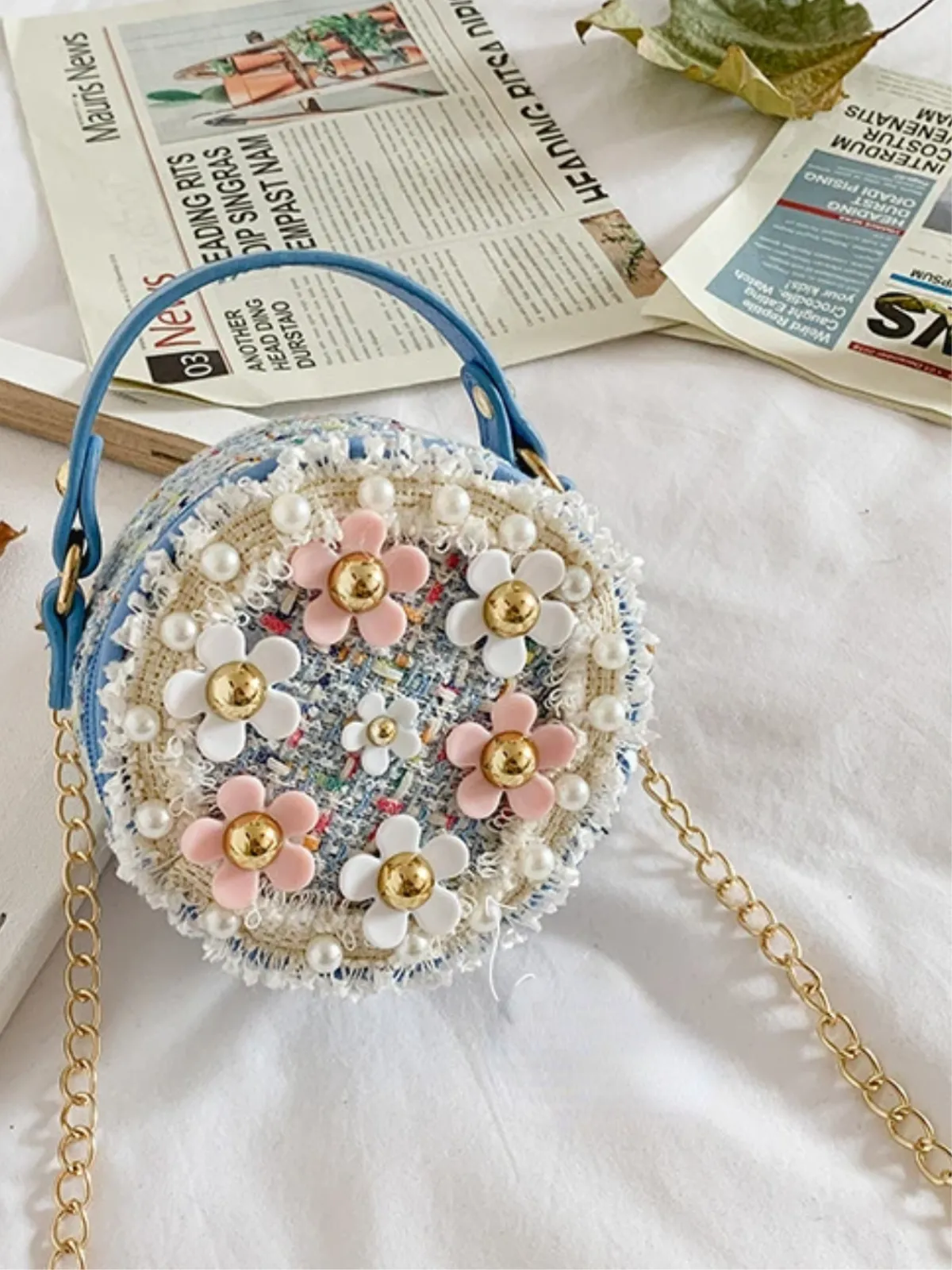 In Full Bloom Floral Circle Crossbody Bag