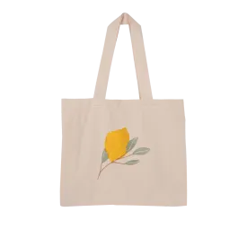 Lemon and Leaves Large Organic Tote Bag