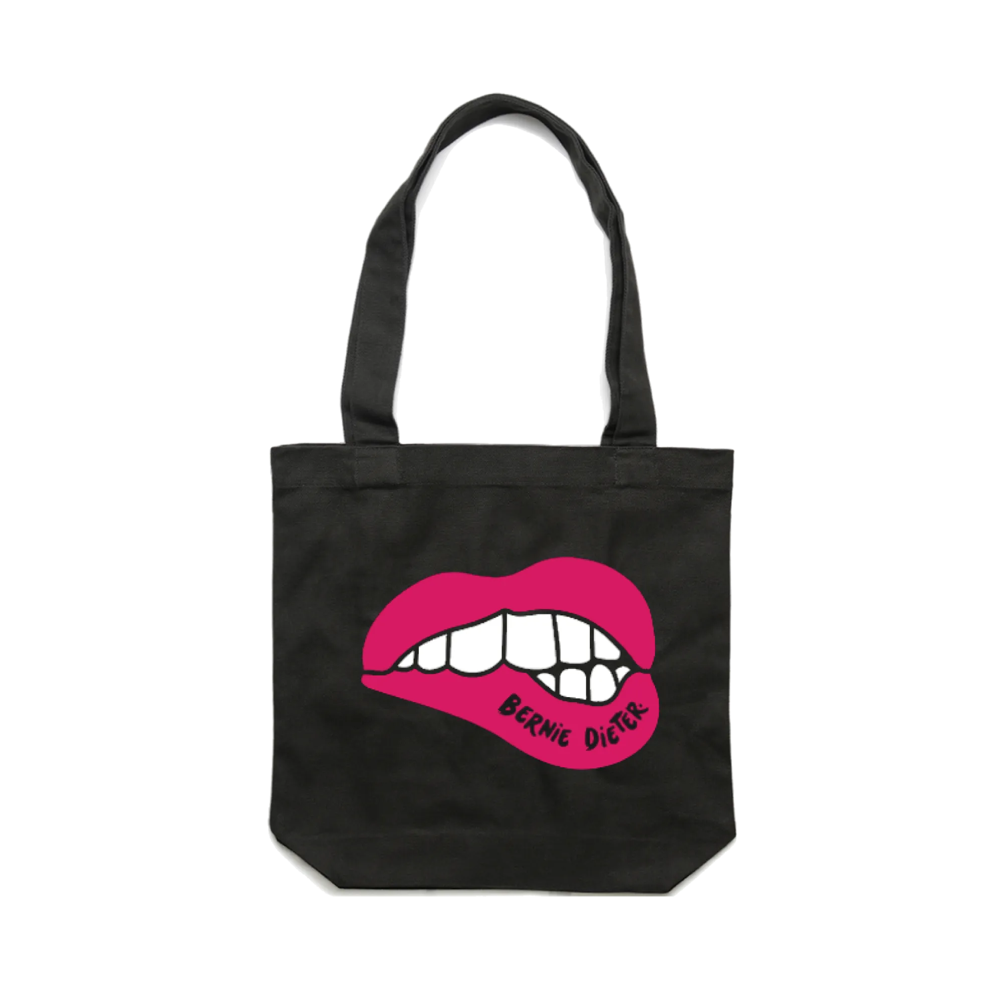 Lips / Black Tote Bag