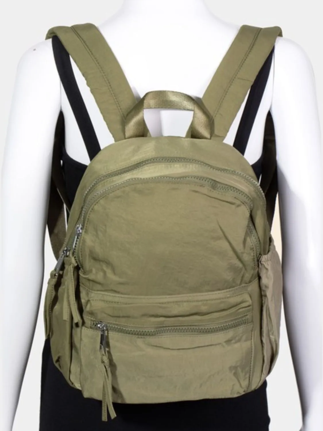 Nylon Multi Pocket Backpack Bag