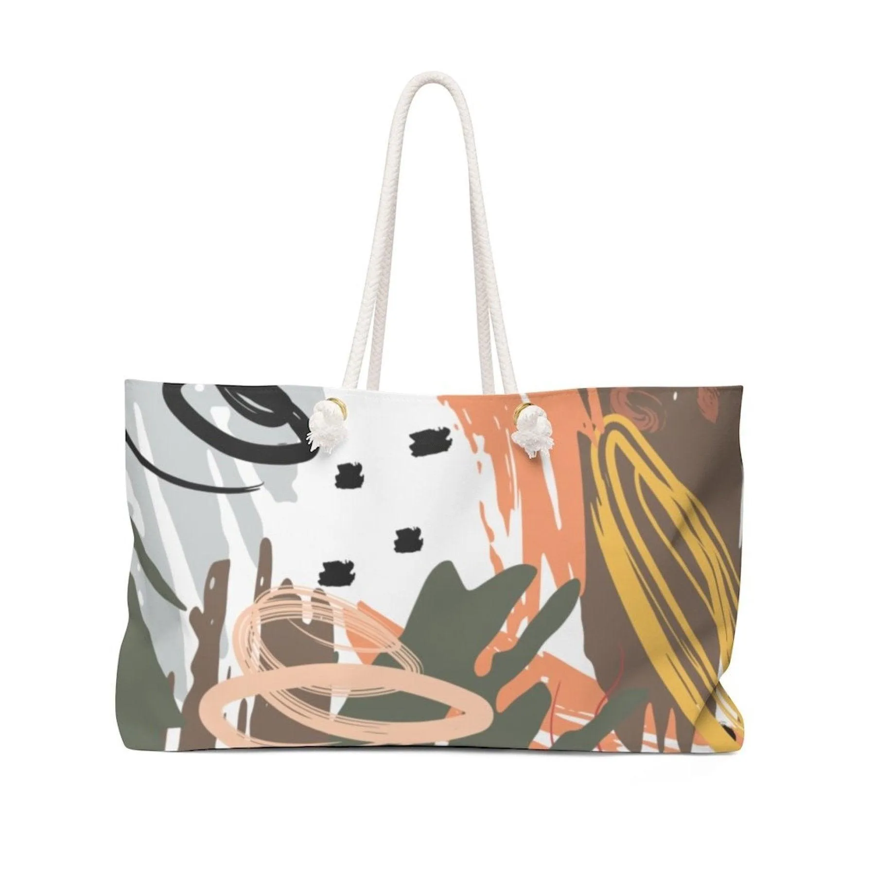 Pattern Green Handbag, Weekender Tote Bag