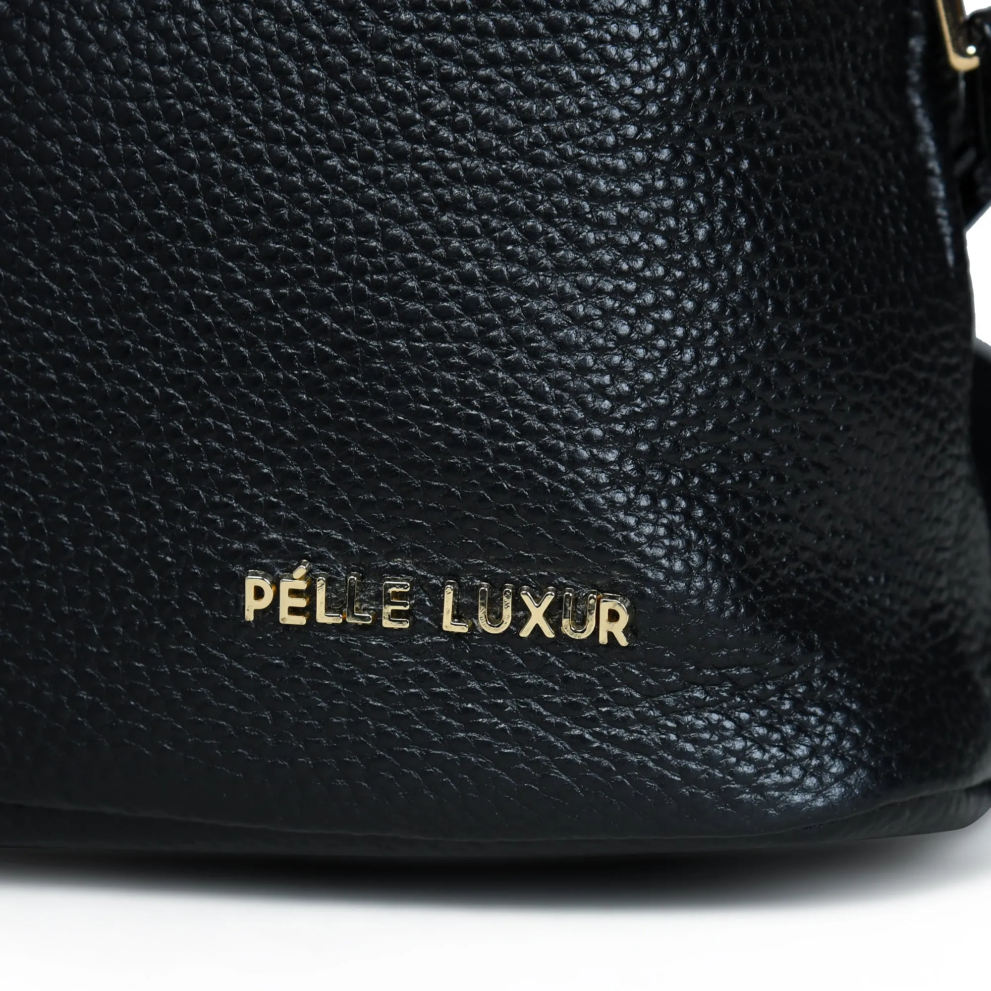 Pelle Luxure Women's PU Small Handbag – Black and Khaki Options