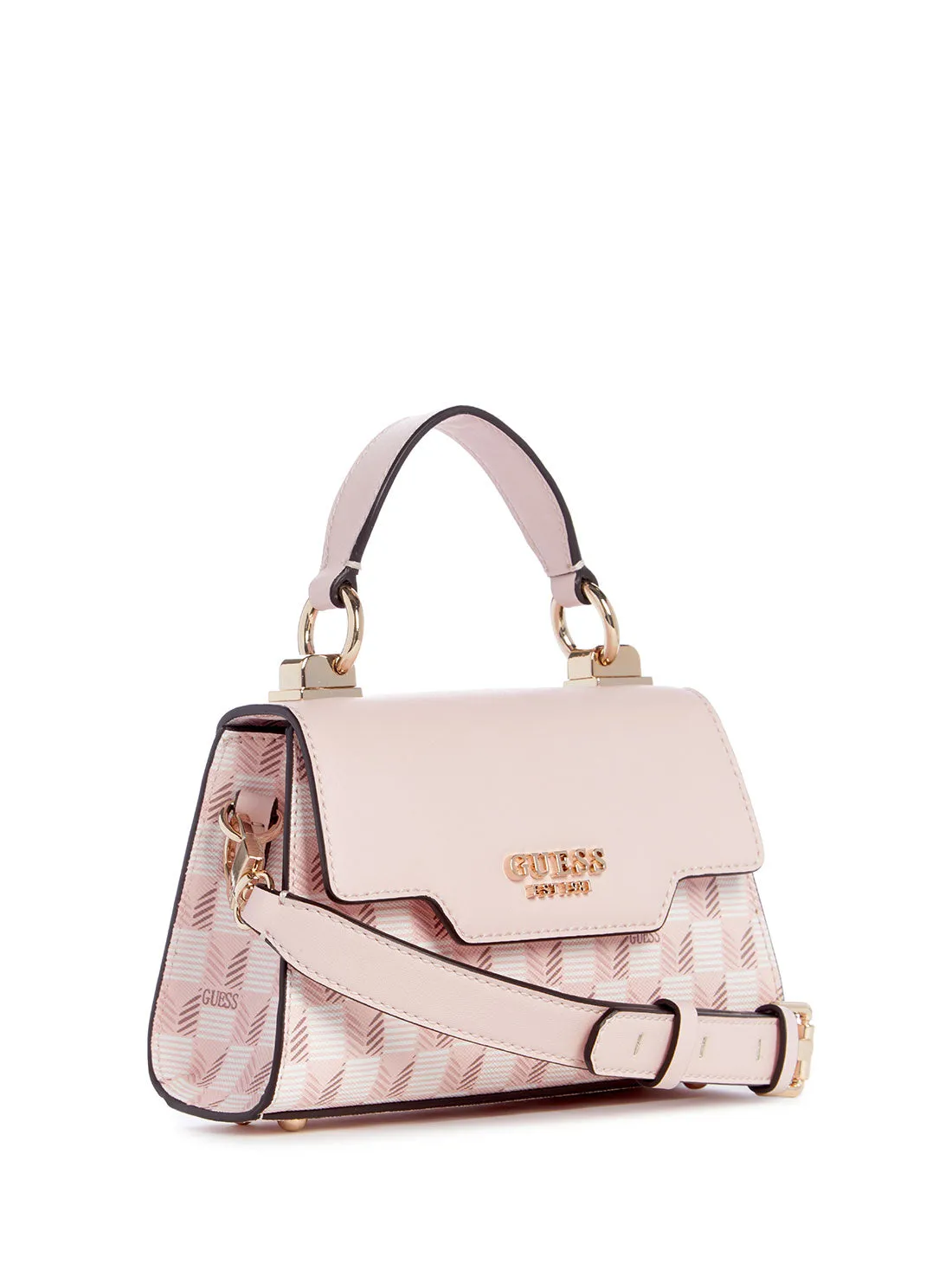 Pink Logo Hallie Mini Crossbody Bag