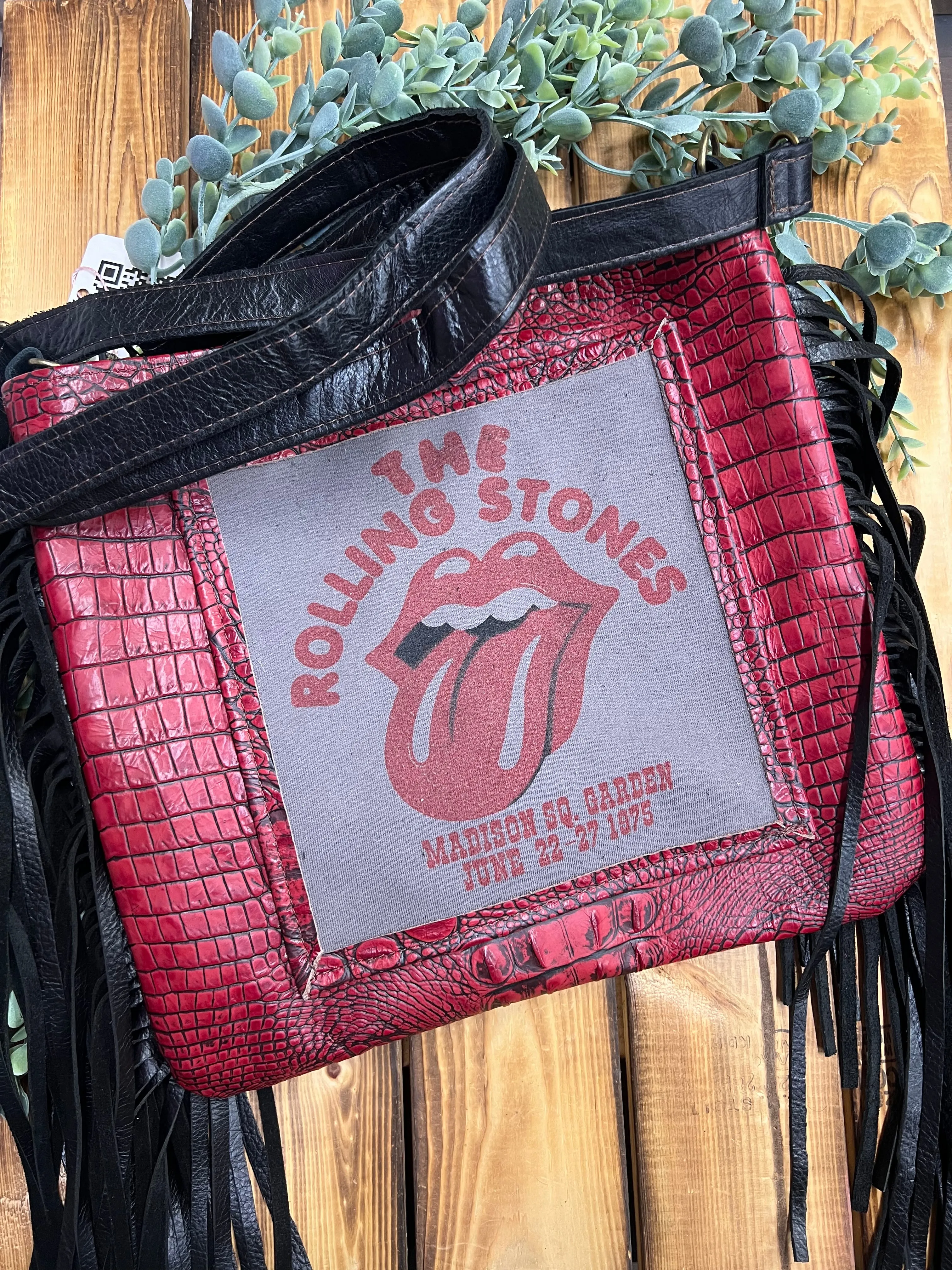 Red Croc Crossbody Bag