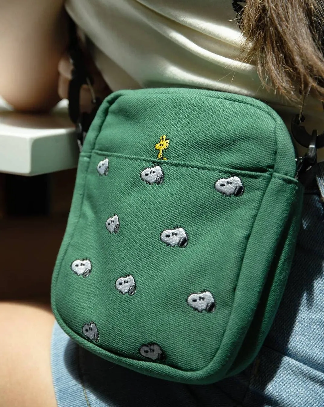 Snoopy Embroidered Crossbody Bag