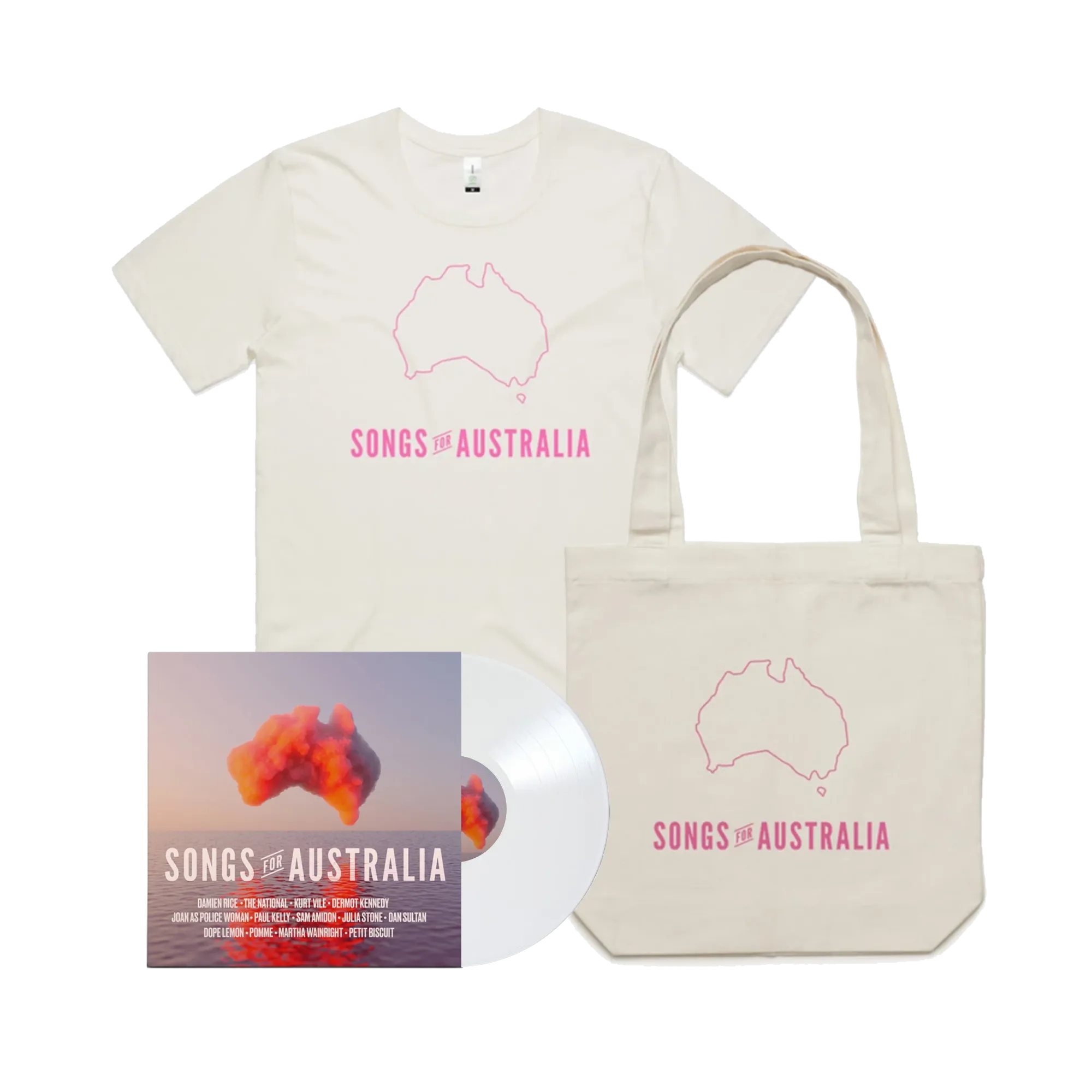 Songs for Australia / Natural T-shirt   Vinyl   Tote Bundle