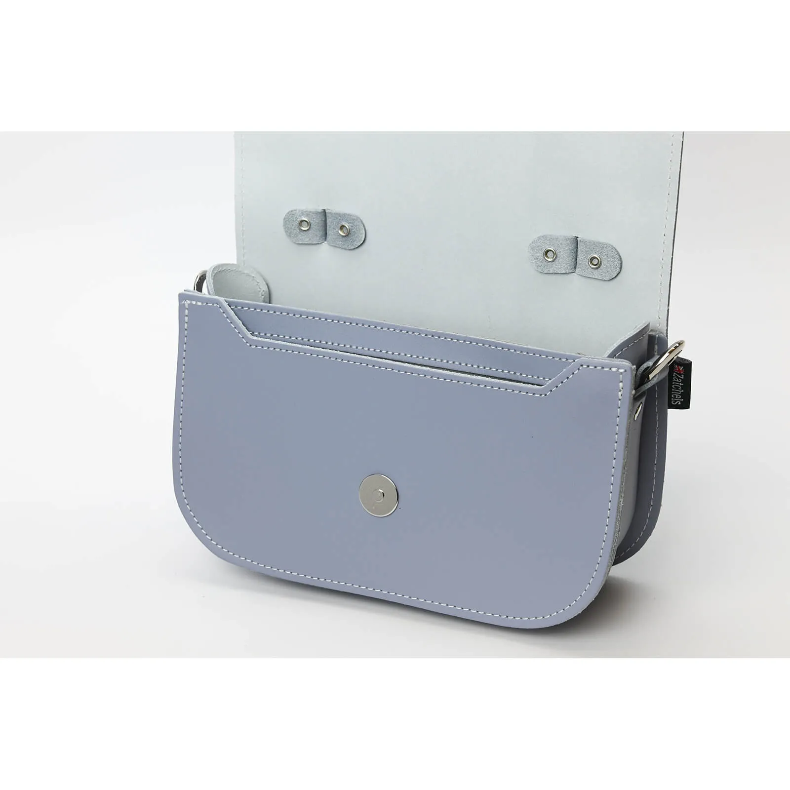 The Aqua - Handmade Leather Bag in  Lilac Grey