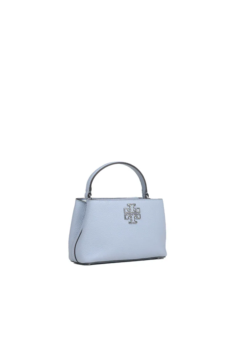 Tory Burch Britten Crossbody Micro Satchel In Blue Mist 145357