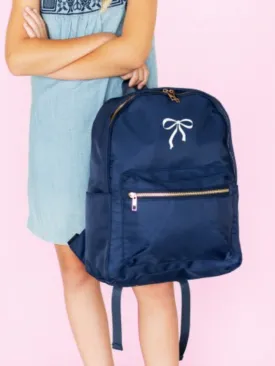 Viv & Lou Bow Navy Charlie Backpack