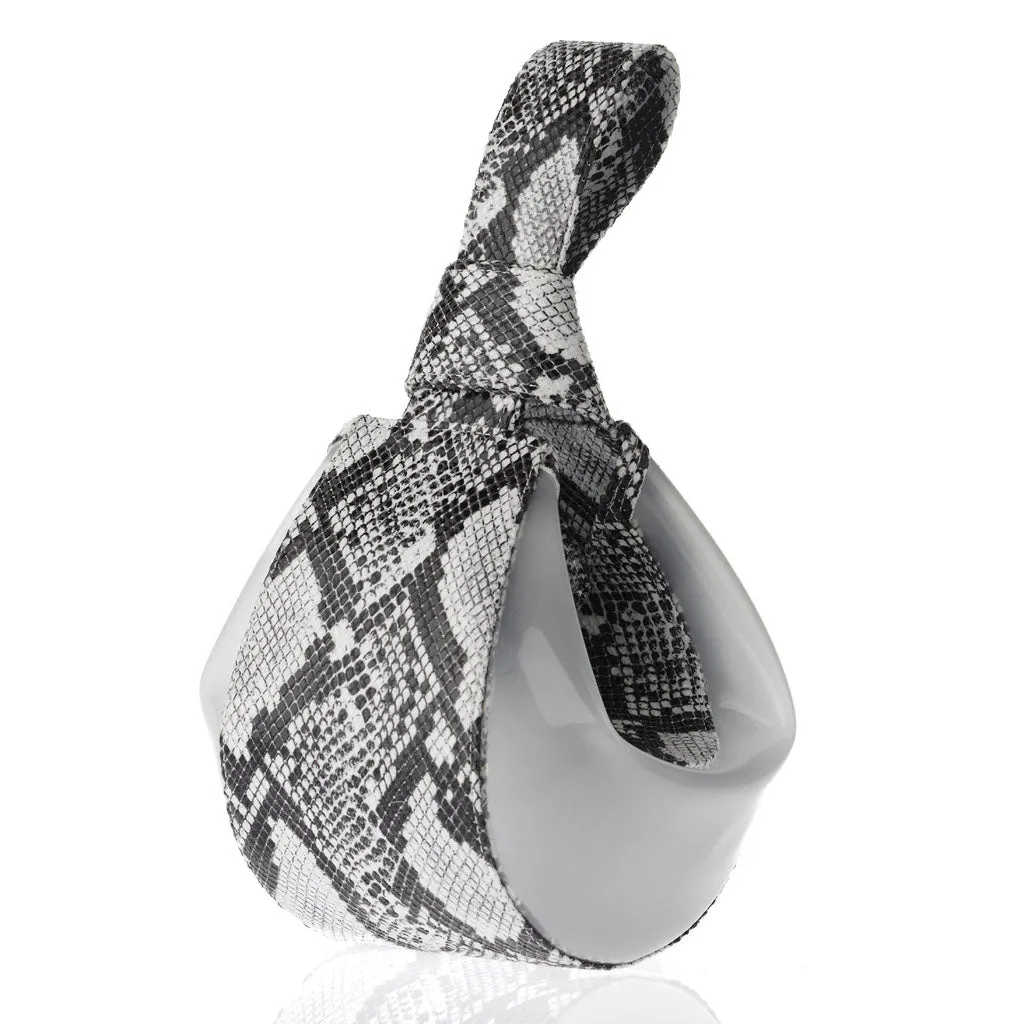 White Sand Faux-Python Numinous Handbag