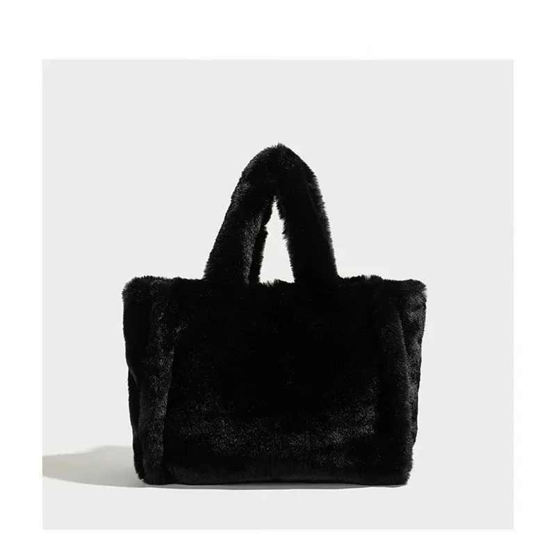 Women's Plush Tote Bag  Your Cozy Companion for Every Occasion